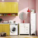 3-Piece Laundry room Bundle: Single Bathroom Vanity + Tall Bathroom Floor Cabinet + 2.6 Cu.ft Compact Portable Clothes Dryer by LJGDeals