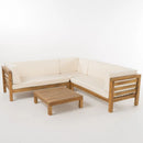 Royal Acacia 6-Piece Sofa Sectional Set - Beige by HouseOfZazla