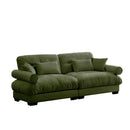 Modern Sofa With Bolstered Armrests And Pillows by HouseOfZazla