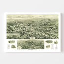 Vintage Map of Absecon, New Jersey 1924