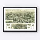 Vintage Map of Absecon, New Jersey 1924