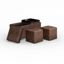 Avalon - 5 Piece Storage Ottoman, Contemporary by HouseOfZazla