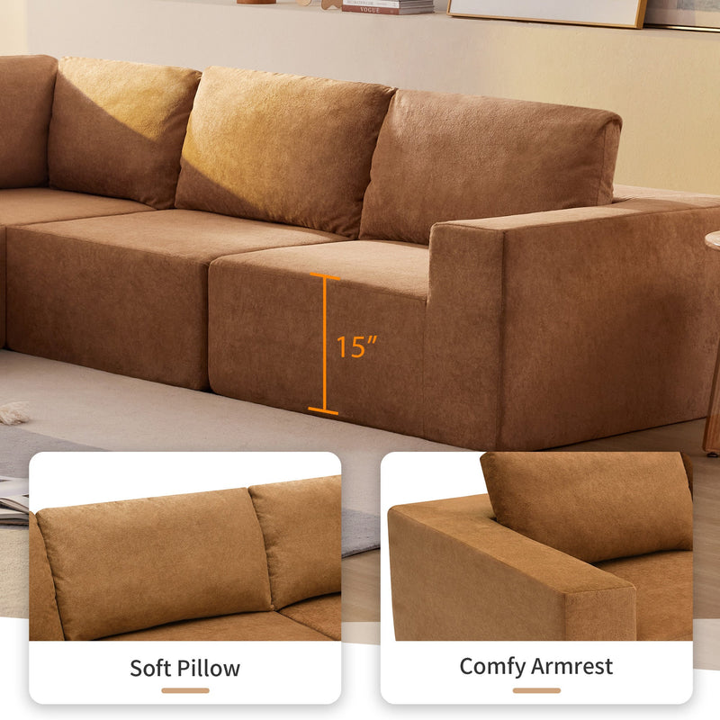 Walker Edison | Modular L-Shaped Sectional Sofa