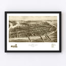 Vintage Map of Atlantic City, New Jersey 1909