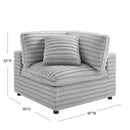 Jenny - Corner Accent Chair - Gray by HouseOfZazla
