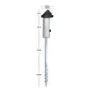 Retractable Hose Reel Ground Spike Mount 22544