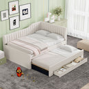 Upholstered Daybed With Trundle And 3 Drawers by HouseOfZazla