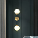GobekUsa Gold LED Wall Lamp: Minimalist Cream Glass Sconce Light for Dining Room