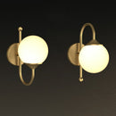 GobekUsa Gold LED Wall Lamp: Minimalist Cream Glass Sconce Light for Dining Room