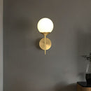 GobekUsa Gold LED Wall Lamp: Minimalist Cream Glass Sconce Light for Dining Room
