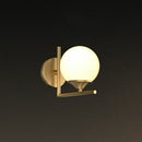 GobekUsa Gold LED Wall Lamp: Minimalist Cream Glass Sconce Light for Dining Room