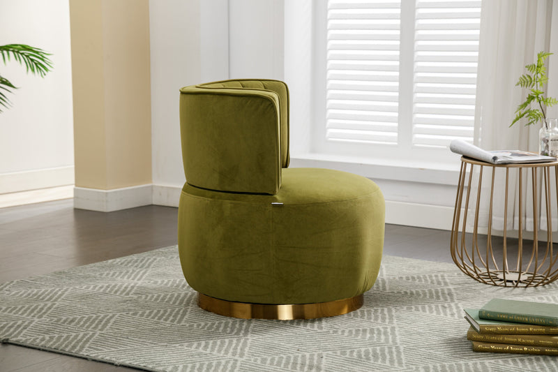 360 Degree Swivel Cuddle Barrel Accent Sofa Chairs, Round Armchairs with Wide Upholstered, Fluffy Velvet Fabric Chair for Living Room, Bedroom, Office, Waiting Rooms