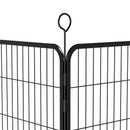 Dog Playpen, 16 Panels Pet Exercise Pen Indoor / Outdoor Fence With Anti Skid Base - Black by HouseOfZazla
