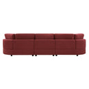 Modern 3 Seater Upholstered Sofa With Curved Design by HouseOfZazla