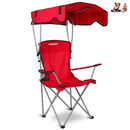 Foldable Beach Canopy Chair Sun Protection Camping Lawn Canopy Chair 330LBS Load Folding Seat w/ Cup Holder For Beach Poolside Travel Picnic