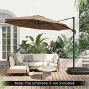 225 LBS Cantilever Patio Umbrella Base with Wheels and Crossed Base by LJGDeals