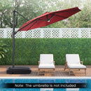 225 LBS Cantilever Patio Umbrella Base with Wheels and Crossed Base by LJGDeals