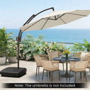 225 LBS Cantilever Patio Umbrella Base with Wheels and Crossed Base by LJGDeals