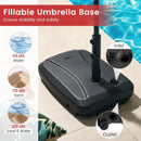225 LBS Cantilever Patio Umbrella Base with Wheels and Crossed Base by LJGDeals
