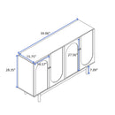4 Door Storage Cabinet For Living Room - White
