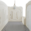 5 in 1 T oddler Slide and Swing Set, Kids Playground Climber Slide Playset with Drawing Whiteboard, Freestanding Combination for Babies