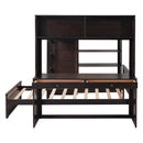 Loft Bed With A Twin Size Standalone Bed, Shelves, Desk, And Wardrobe by HouseOfZazla