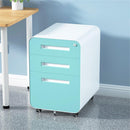 3 Drawer Mobile File Cabinet Under Desk Office, Simple Style Versatile Storage Cabinet For Legal / Letter / A4 Files, 5 Wheel Design Anti-Tilting Cold Rolled Steel Waterproof Moisture-Proof by HouseOfZazla