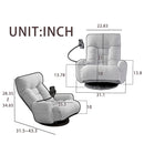 Adjustable Swivel Lounge Chair With 360 Degree Rotating Seat And Headrest Support by HouseOfZazla