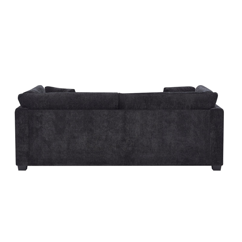 83.50" Modern Flared Arms Sofa (Black), photo 5 of 10