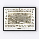 Vintage Map of New Brunswick, New Jersey 1910