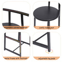 Modern Bar Stools With Backrest For Kitchen (Set of 3)