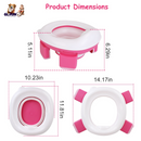 Portable Toddler Potty Toilet Foldable Potty Training Seat Cover with Splash Guard Include Storage Bag 20Psc Potty Bags Baby Toilet Trainer for Indoor