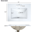 Modern 24-Inch Wall-Mounted Bathroom vanity with 2 Drawers, Green - Ideal for Small Bathrooms