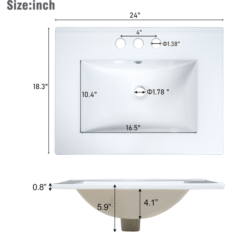 Modern 24-Inch Wall-Mounted Bathroom vanity with 2 Drawers, Green - Ideal for Small Bathrooms