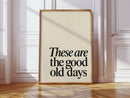 These Are the Good Old Days – A Reminder in Serif