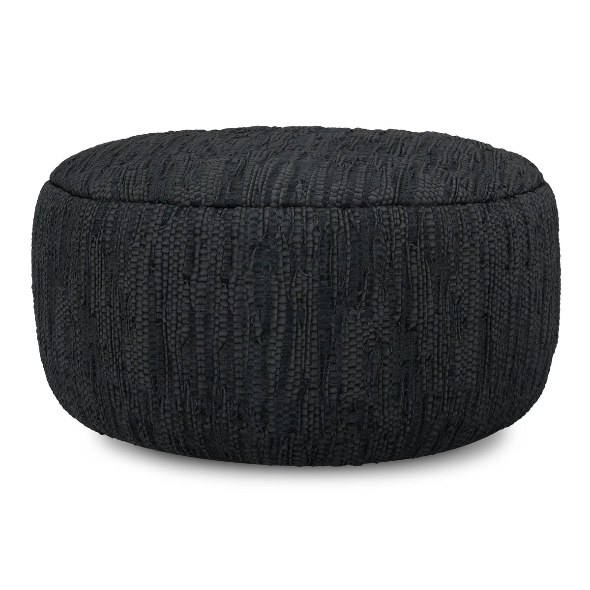Fredrik - Round Pouf - Black, photo 4 of 9