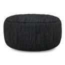 Fredrik - Round Pouf - Black by HouseOfZazla