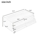 Modern Rectangle Coffee Table With 4 Drawers And 2 Display Shelves