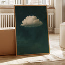 Lonely Cloud in Deep Teal Sky