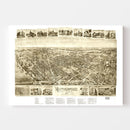 Vintage Map of Rutherford, New Jersey 1904