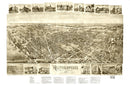 Vintage Map of Rutherford, New Jersey 1904