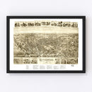 Vintage Map of Rutherford, New Jersey 1904