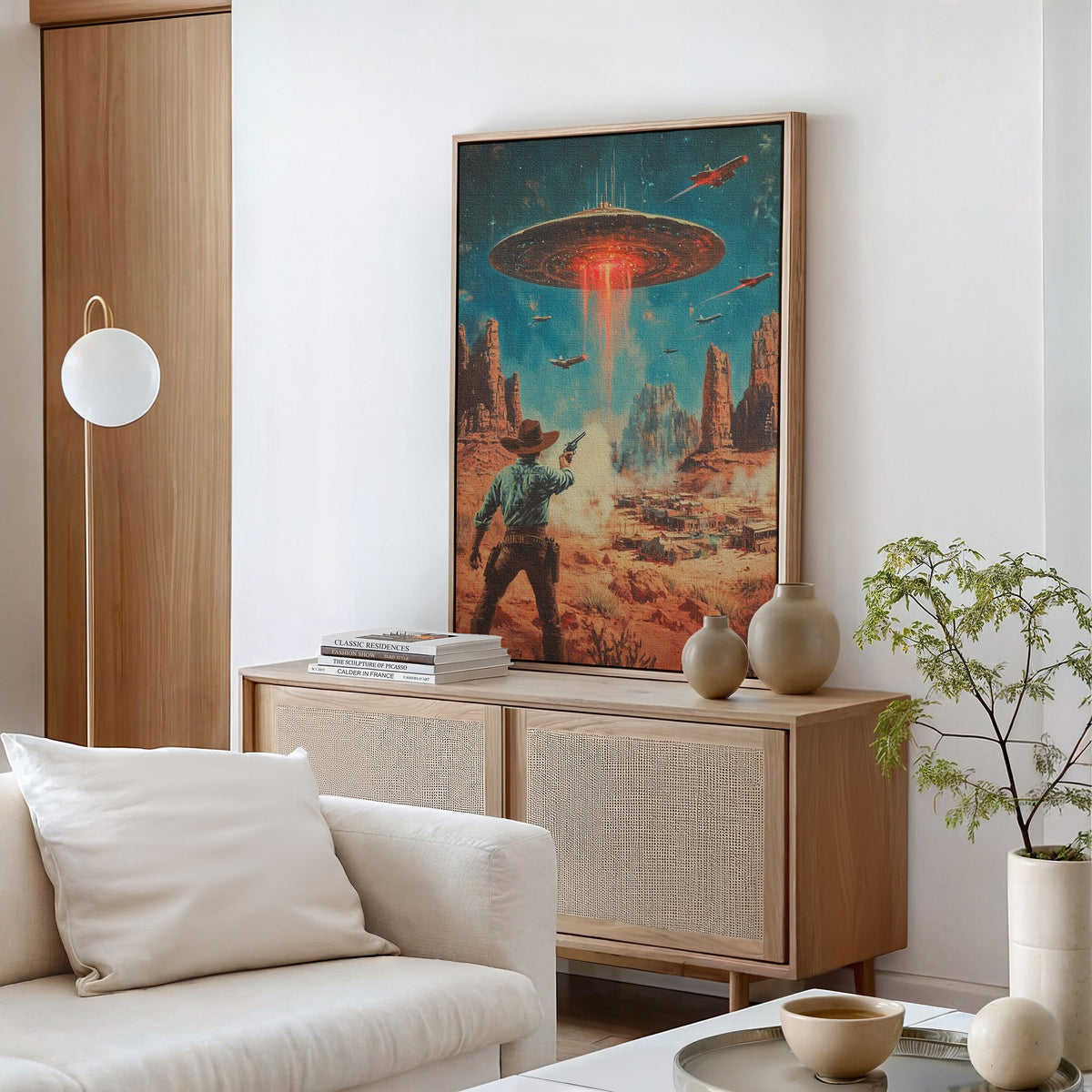 Cowboy vs. UFO – Sci-Fi Western Wall Art, photo 6 of 8