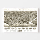 Vintage Map of Somers Point, New Jersey 1925