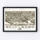 Vintage Map of Somers Point, New Jersey 1925