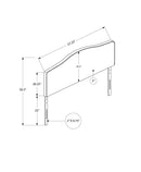 Full Size Upholstered Bed Headboard Only - Gray by HouseOfZazla