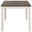 Ebers - 7 Dining Set With 2 Tone Upholstered Chairs - Vanilla White by HouseOfZazla