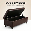 Storage Ottoman Bench With Safety Hinges by HouseOfZazla