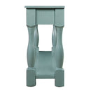 63inch Long Wood Console Table with 3 Drawers and 1 Bottom Shelf for Entryway Hallway Easy Assembly Extra-thick Sofa Table (Retro Blue)