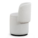 Barrel Chair & Built In Storage, 360° Swivel - Beige by HouseOfZazla